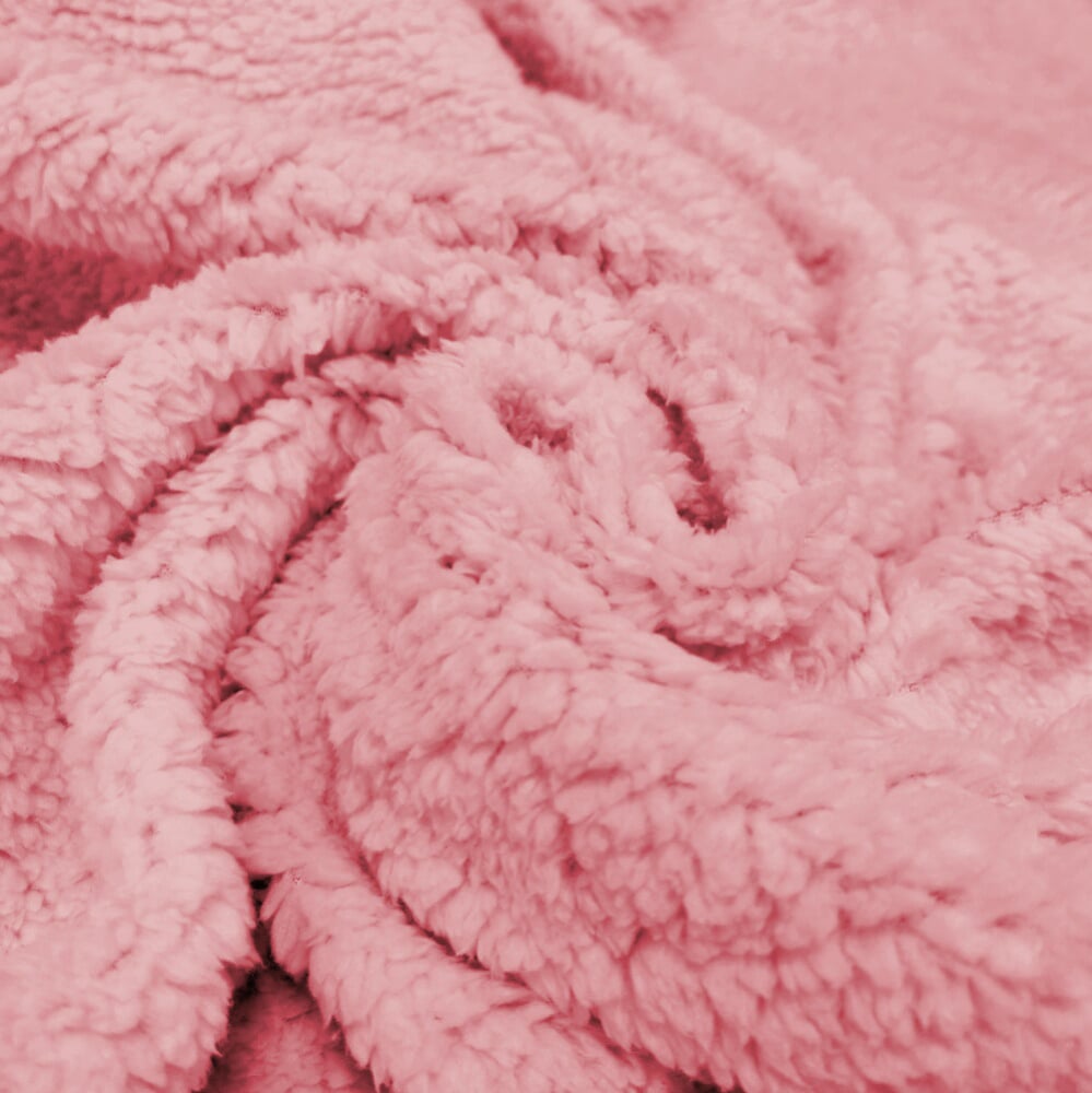 Pink Fleece Patterned Baby Pink Fleece Fabric